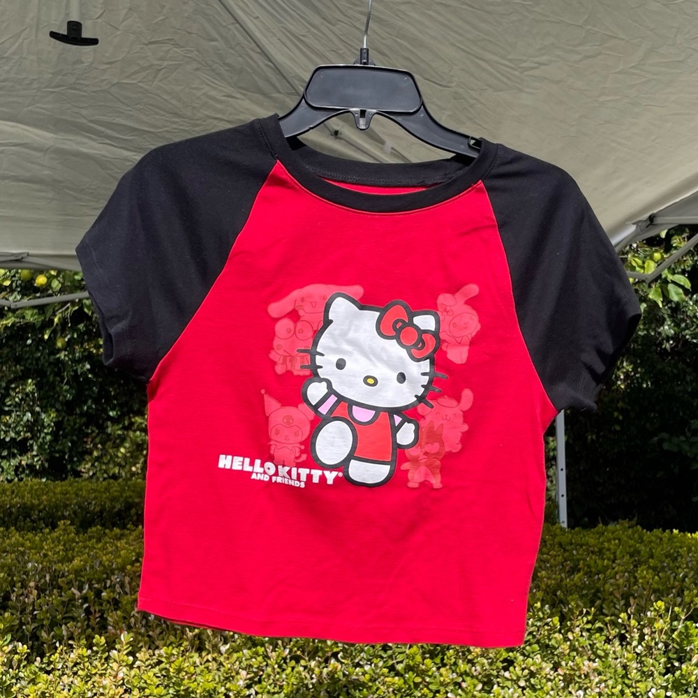 Sanrio Hello Kitty Red and Black Short Sleeve Tee